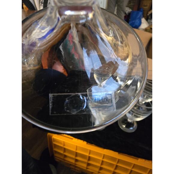 Daniel Cremieux Etched Wine Glasses Set of 6 EUC - Picture 6 of 8